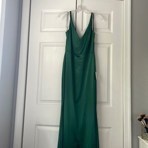 Brand New Green Satin Gown with tags
